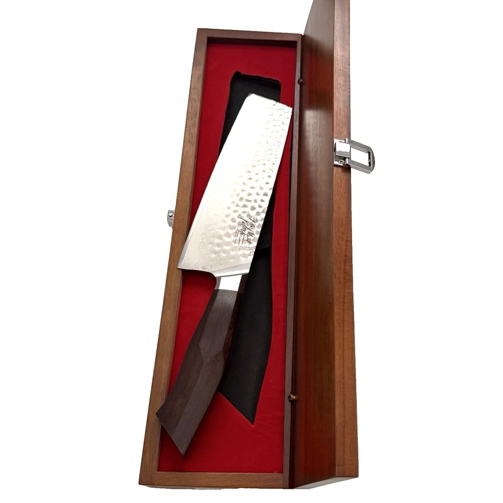 Mr Meat Master Nakiri Knife 7.1" Damascus Steel SG2
